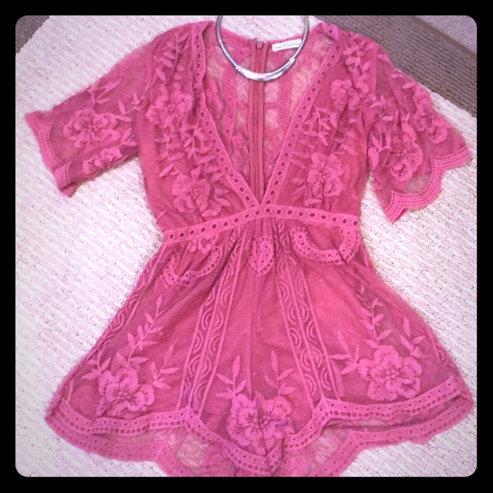 Mauve Lacy Romper